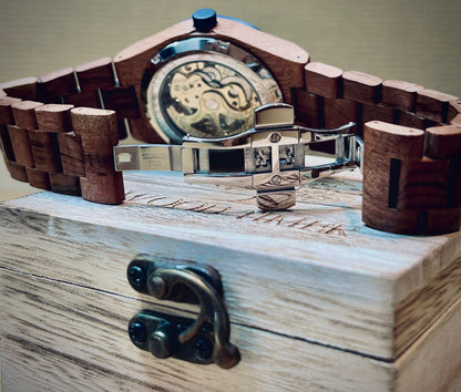 knigth Automatic Mechanical Wooden Watch