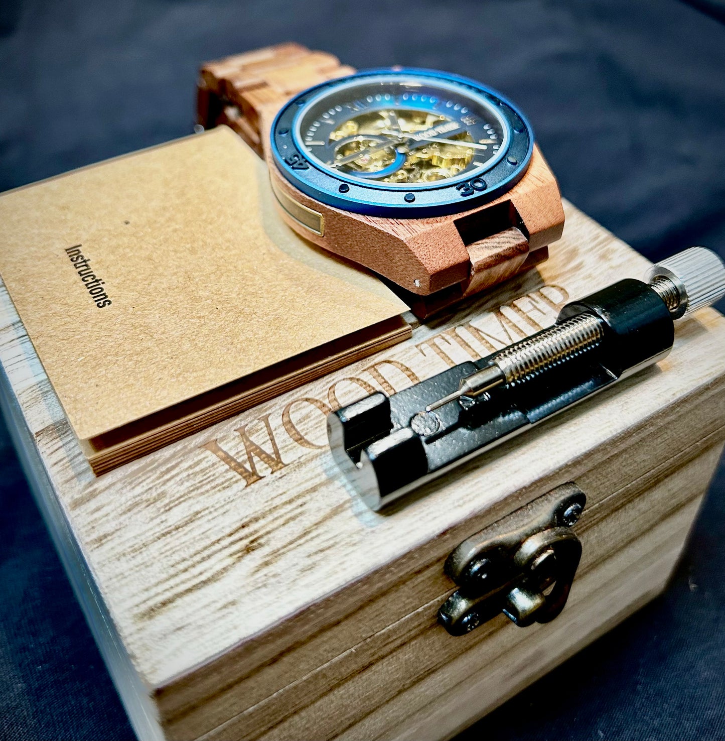 knigth Automatic Mechanical Wooden Watch